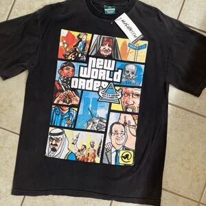 The Mushroom Tag, New World Order Graphic Tee - NWT!